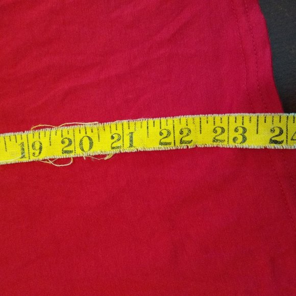 Red Empire Waist Tunic with Wide Flutter Sleeve Arden B  - Size XS - Picture 5 of 15